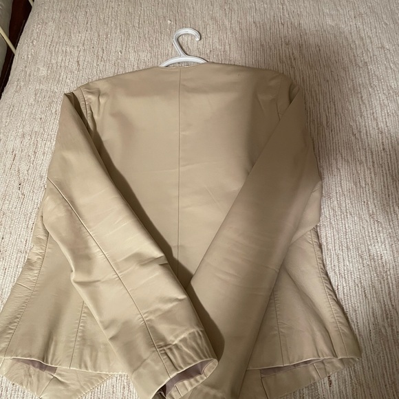 Cream coloured soft real leather pant suit - Picture 3 of 5
